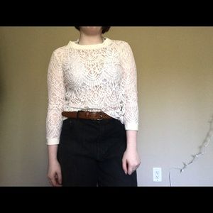 Floral lace Banana Republic top